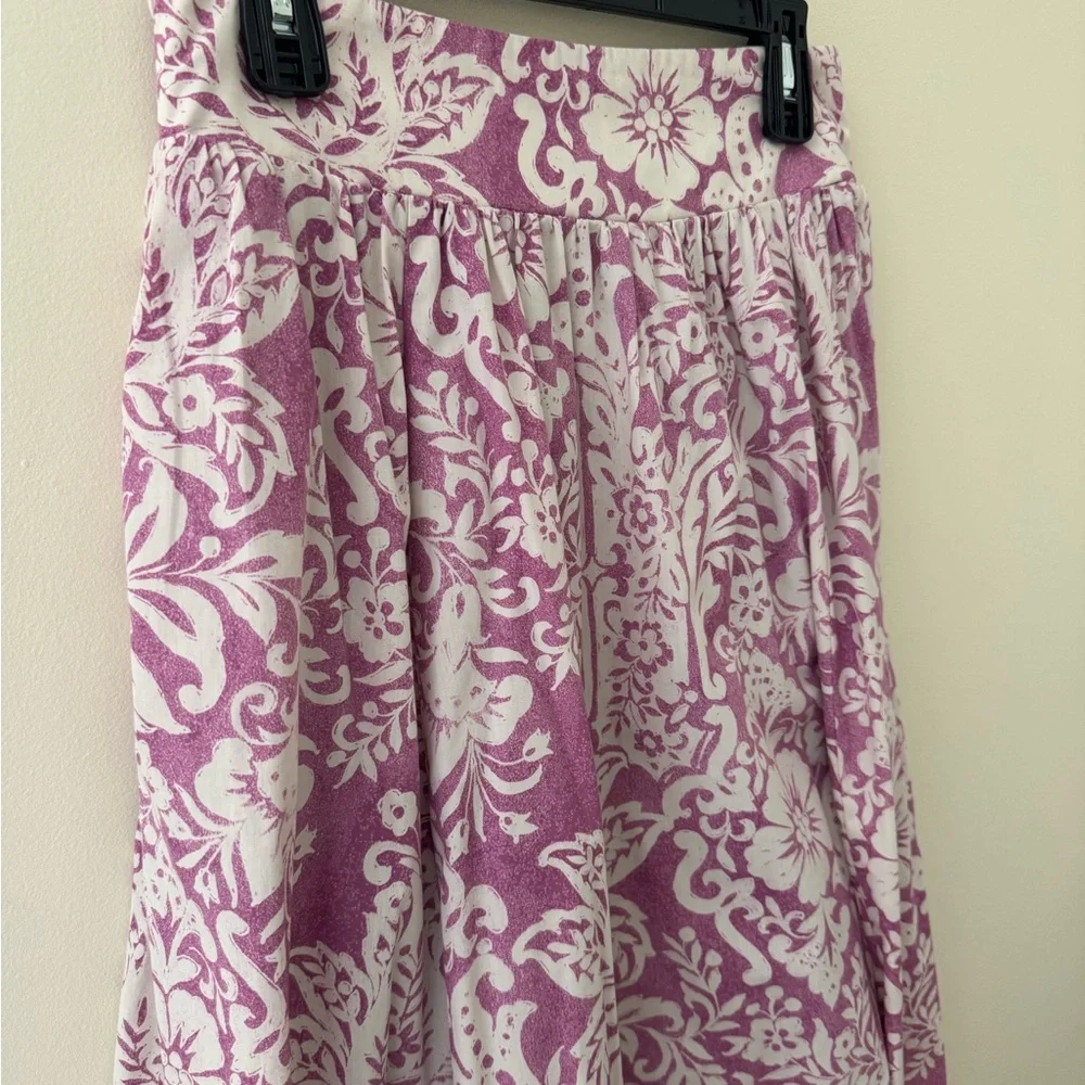 Abercrombie & Fitch Pink and White Floral Maxi Skirt
